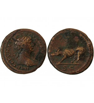 TRAJAN - QUADRANS 115 ROME - LOUVE 2