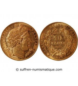 CERES ﻿- 10 FRANCS OR 1896 A PARIS﻿