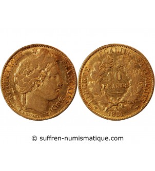 CERES - 10 FRANCS OR 1851 A PARIS