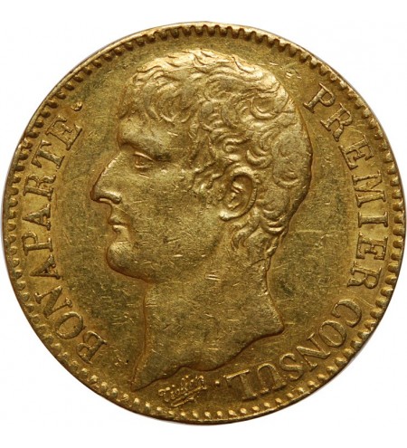40 FRANCS OR BONAPARTE 1er CONSUL AN 12 A PARIS﻿