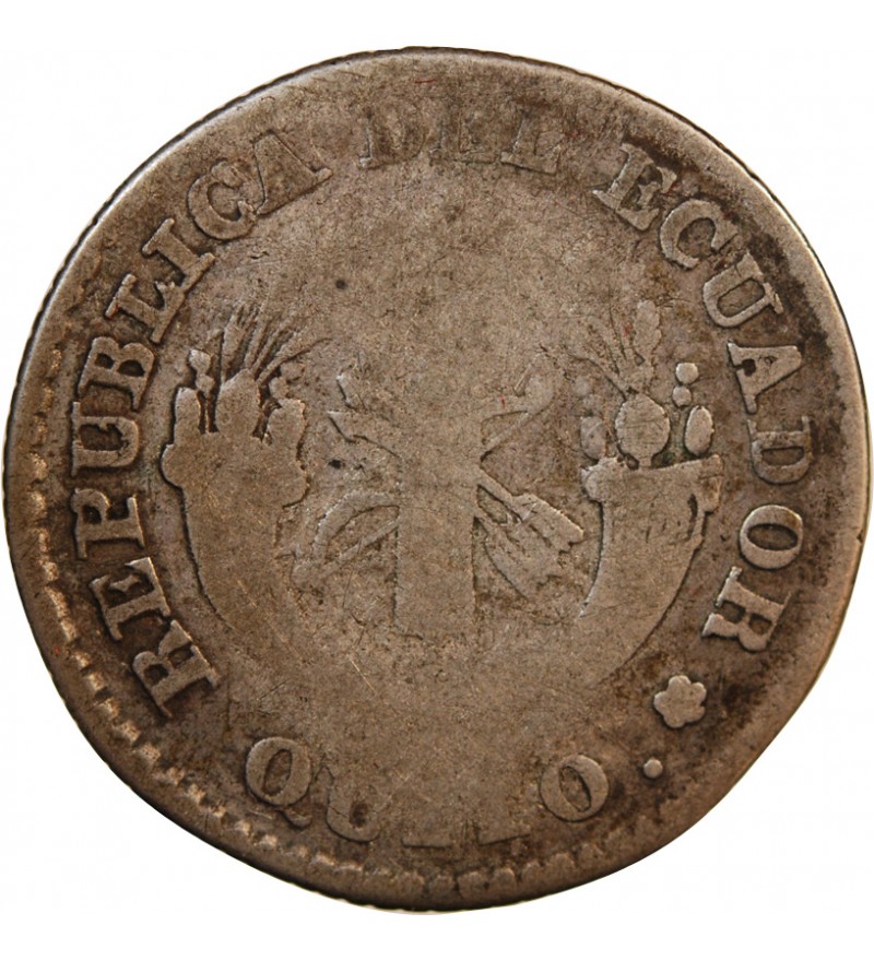 EQUATEUR - 2 REALES ARGENT 1839 MV