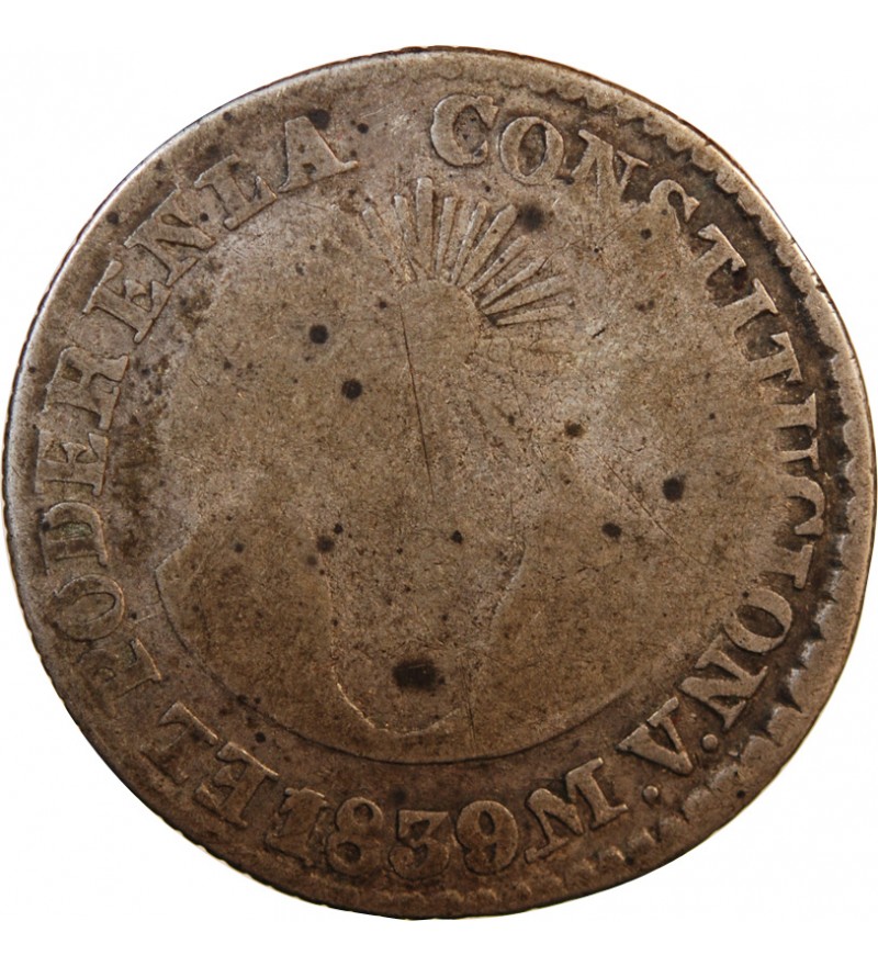 EQUATEUR - 2 REALES ARGENT 1839 MV
