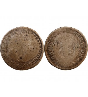 EQUATEUR - 2 REALES ARGENT 1839 MV 2