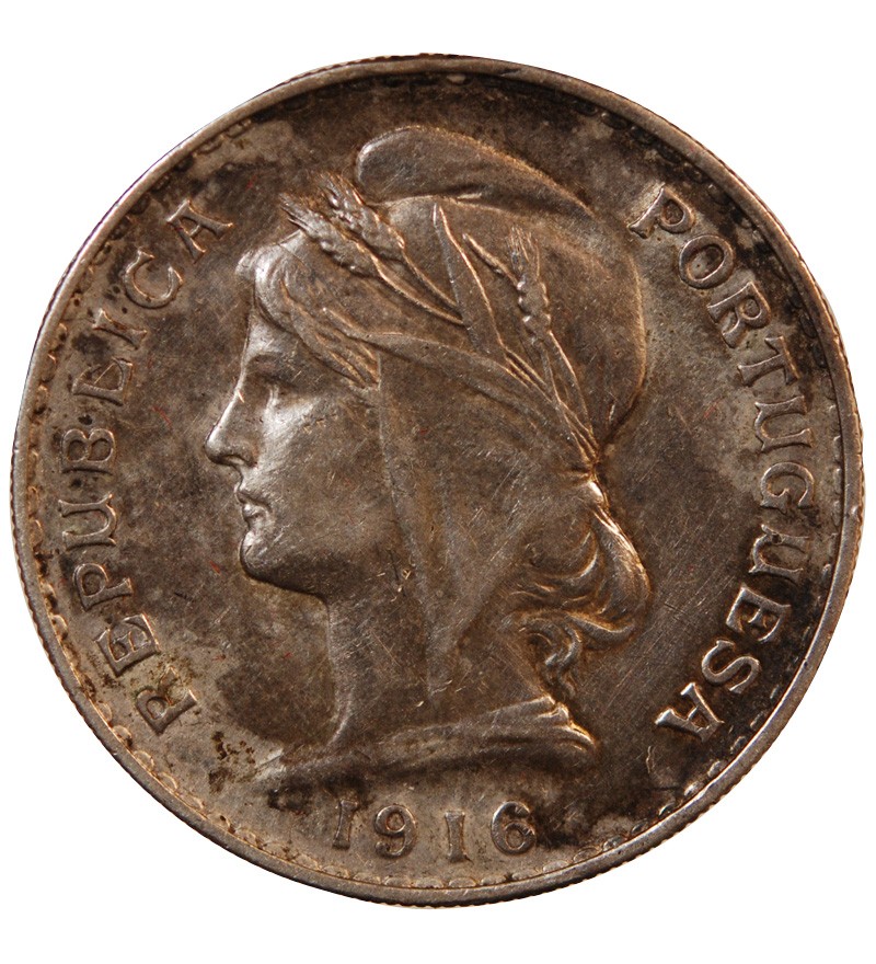 PORTUGAL - 50 CENTAVOS ARGENT 1916