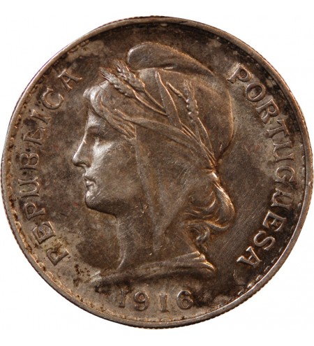 PORTUGAL - 50 CENTAVOS ARGENT 1916