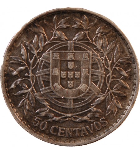PORTUGAL - 50 CENTAVOS ARGENT 1916