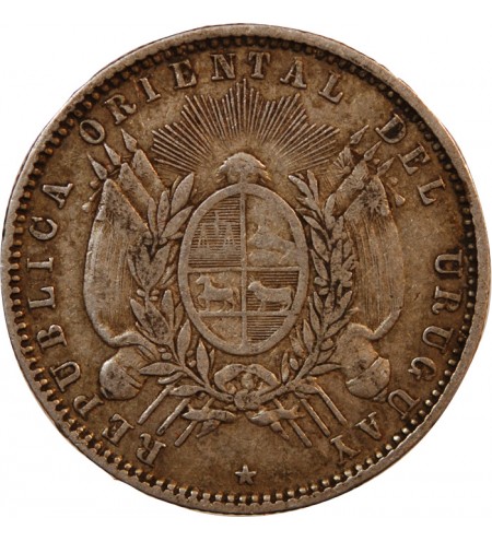 URUGUAY - 20 CENTESIMOS ARGENT 1893 So