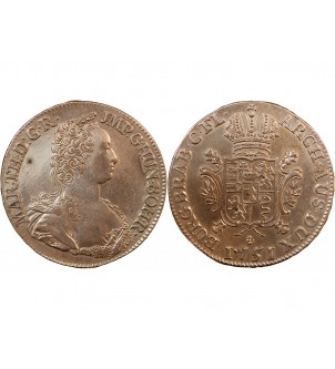 PAYS-BAS AUTRICHIENS, DUCHÉ DE BRABANT, MARIE-THERESE - DUCATON ARGENT 1751 ANVERS 2