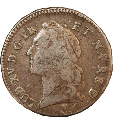 LOUIS XV - ECU DE BÉARN ARGENT AU BANDEAU 1753 PAU - R2