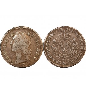 LOUIS XV - ECU DE BÉARN ARGENT AU BANDEAU 1753 PAU - R2 2