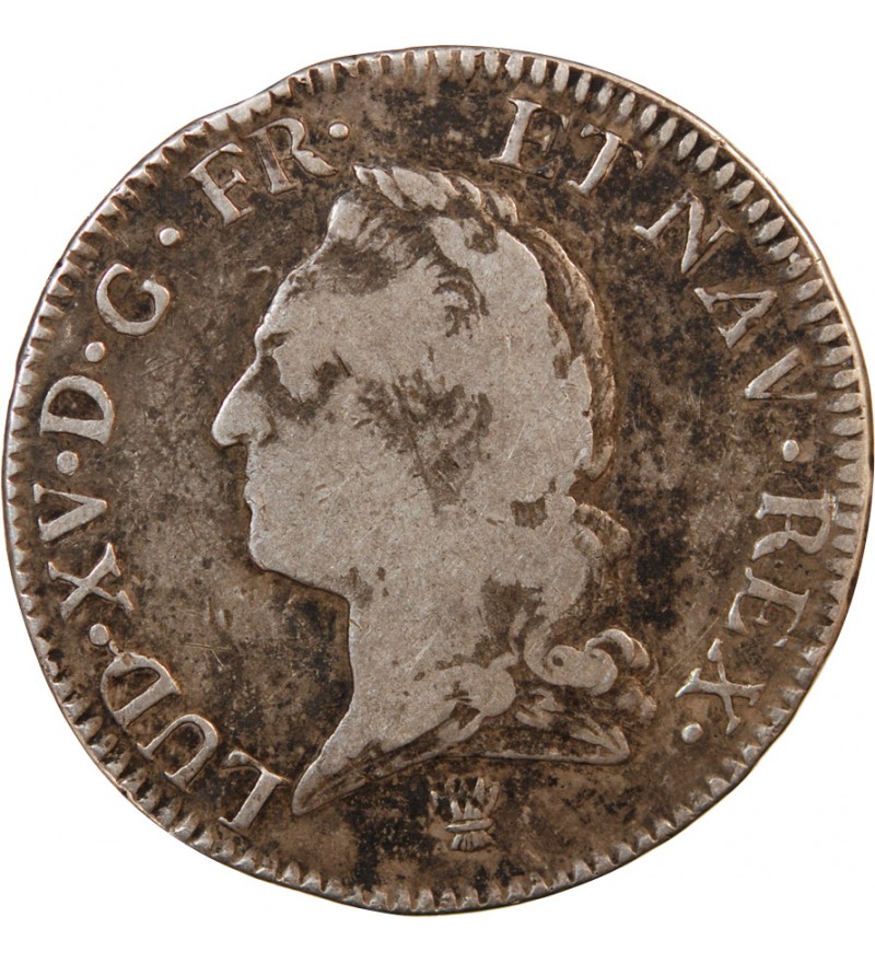 LOUIS XV - ECU ARGENT A LA VIEILLE TÊTE 1774 I LIMOGES - R2