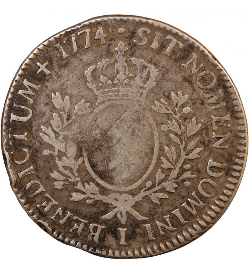 LOUIS XV - ECU ARGENT A LA VIEILLE TÊTE 1774 I LIMOGES - R2