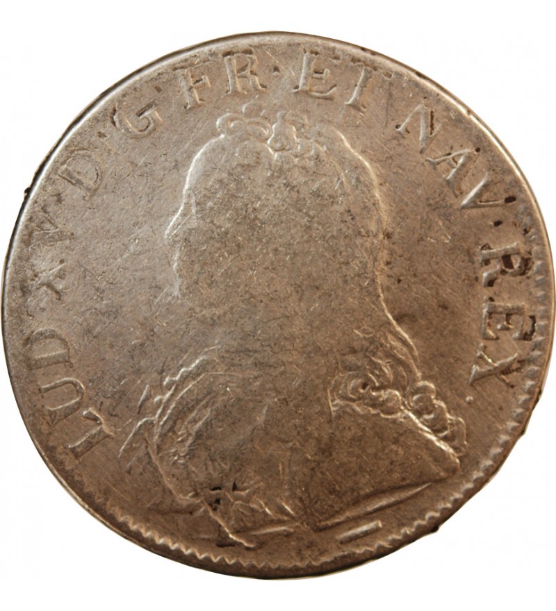 LOUIS XV - ECU ARGENT AUX BRANCHES D'OLIVIER 1727 W LILLE