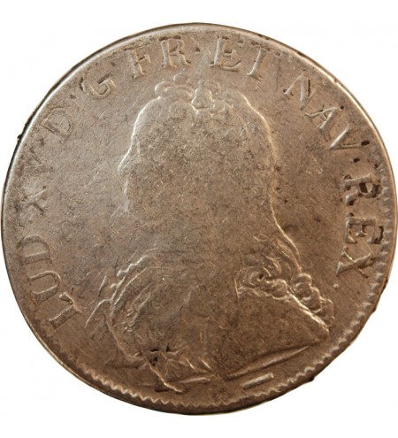 LOUIS XV - ECU ARGENT AUX BRANCHES D'OLIVIER 1727 W LILLE