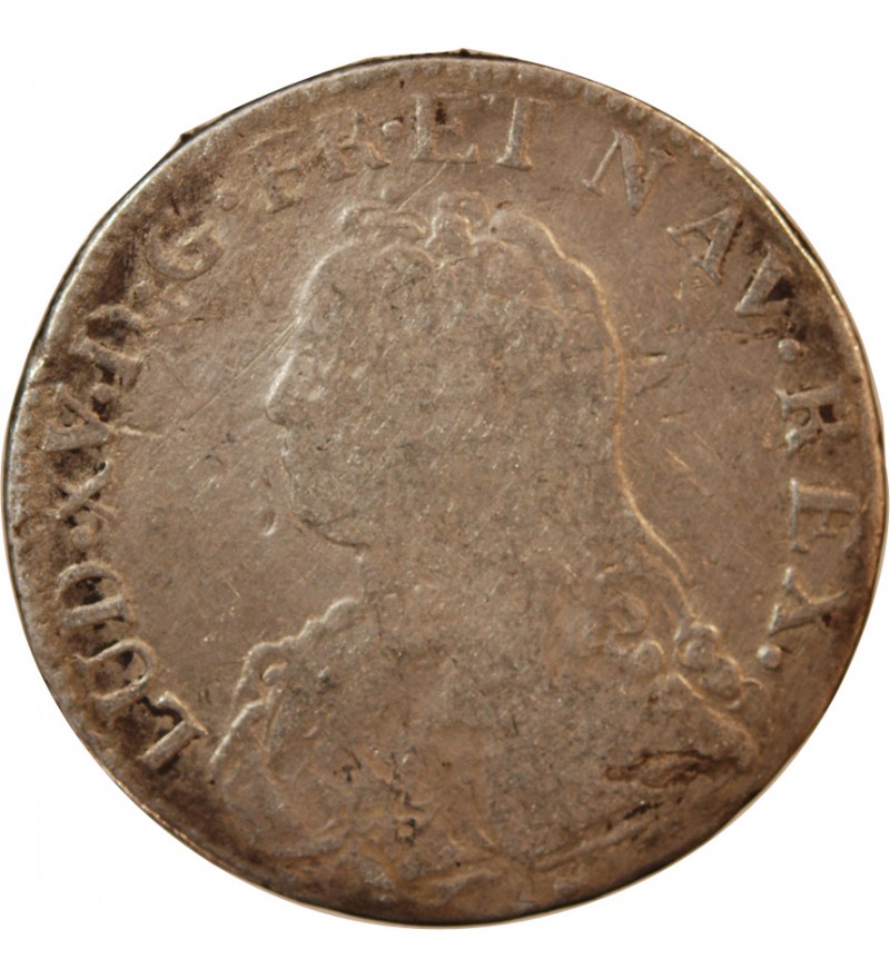 LOUIS XV - ECU ARGENT AUX BRANCHES D'OLIVIER 1732 I LIMOGES - R3