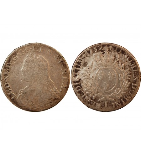 LOUIS XV - ECU ARGENT AUX BRANCHES D'OLIVIER 1732 I LIMOGES - R3