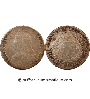 LOUIS XV - ECU ARGENT AUX BRANCHES D'OLIVIER 1732 I LIMOGES - R3