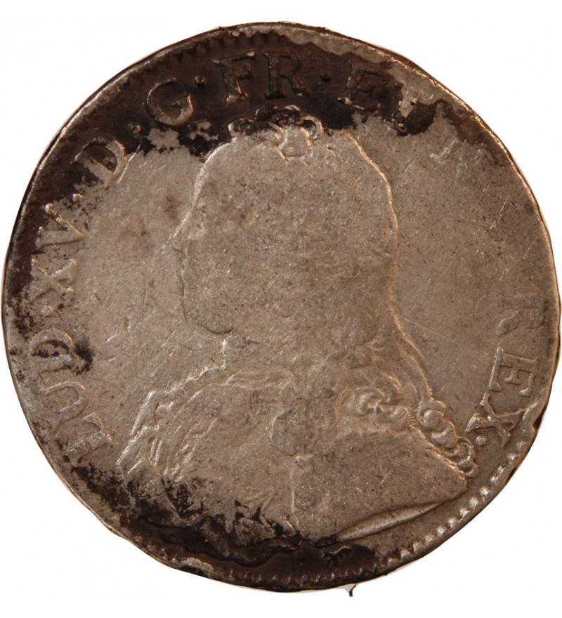 LOUIS XV - ECU ARGENT AUX BRANCHES D'OLIVIER 1726 A PARIS