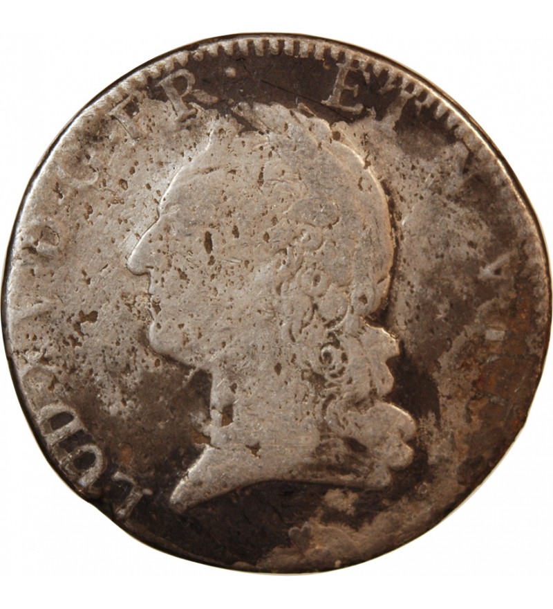 LOUIS XV - ECU ARGENT A LA VIEILLE TÊTE 1774 & AIX - R2