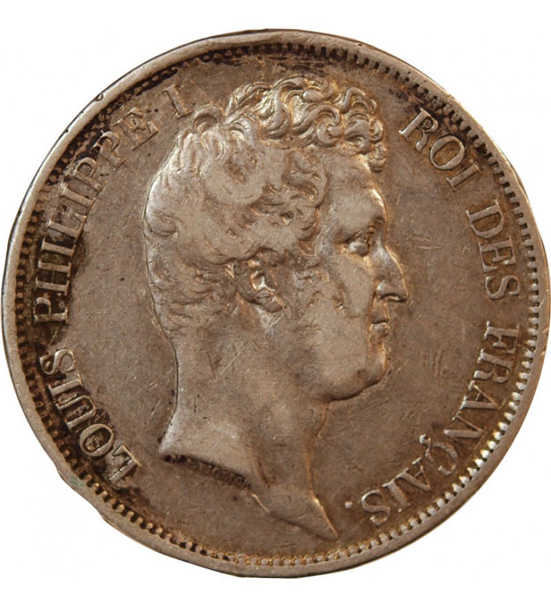 LOUIS PHILIPPE﻿ - 5 FRANCS ARGENT 1831 B ROUEN "Type Tiolier, Tr relief"