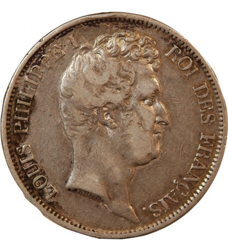 LOUIS PHILIPPE﻿ - 5 FRANCS ARGENT 1831 B ROUEN "Type Tiolier, Tr relief"