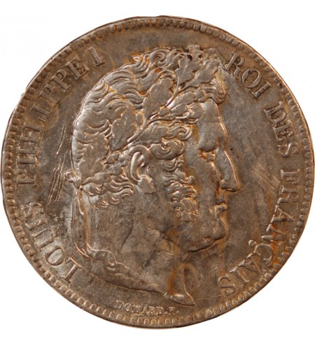 LOUIS PHILIPPE﻿ - 5 FRANCS ARGENT 1836 B ROUEN "Type Domard, Tr relief"