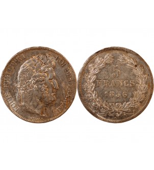 LOUIS PHILIPPE﻿ - 5 FRANCS ARGENT 1836 B ROUEN "Type Domard, Tr relief" 2