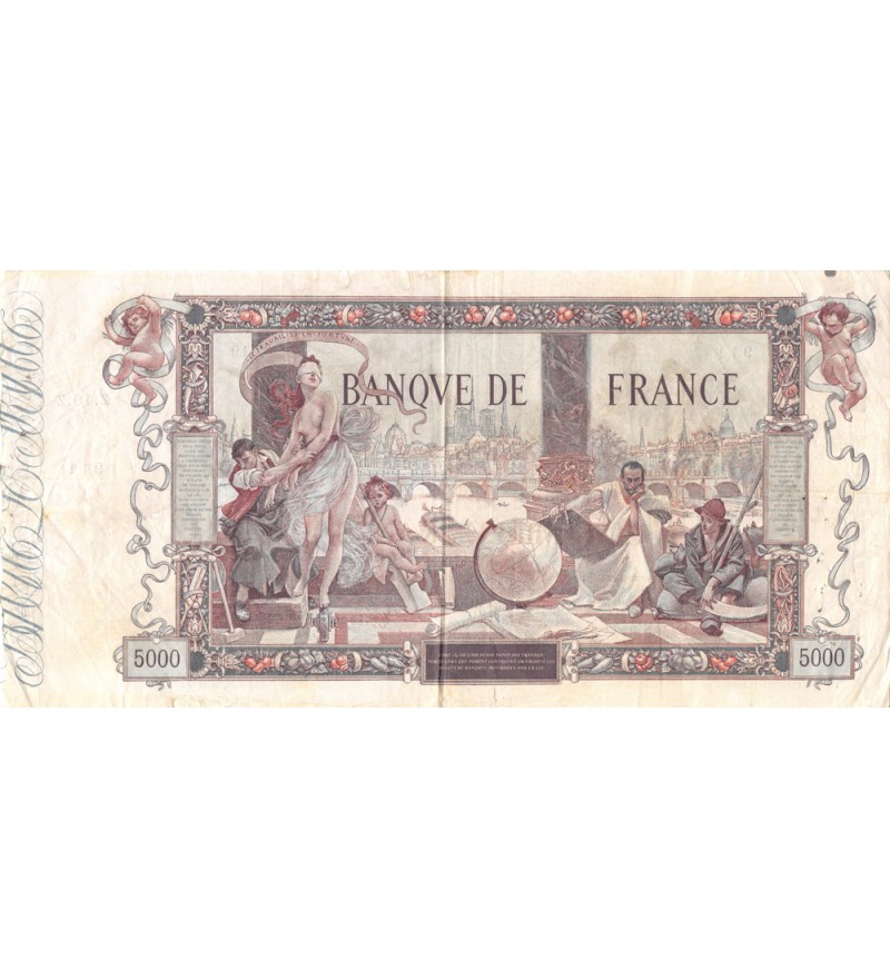 FRANCE, FLAMENG, 5000 FRANCS 09.01.1918