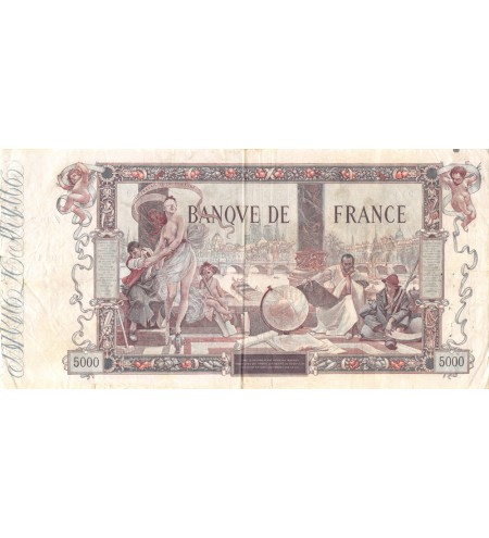 FRANCE, FLAMENG, 5000 FRANCS 09.01.1918
