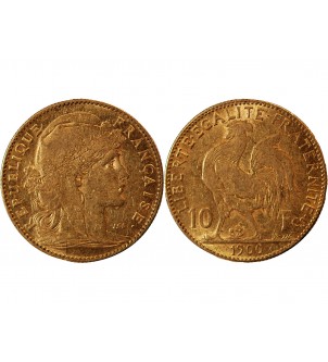 MARIANNE, COQ - 10 FRANCS OR 1900 2