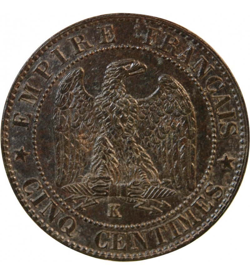 NAPOLEON III - 5 CENTIMES 1855 K BORDEAUX - Ancre