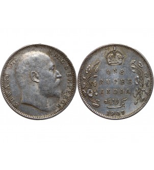 INDE - EDWARDS VII RUPEE 1907 2