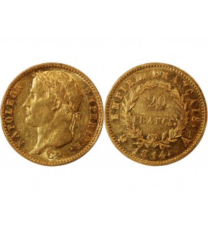 NAPOLEON Ier﻿ - 20 FRANCS OR 1814 A PARIS﻿﻿﻿ 2