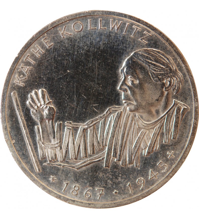 ALLEMAGNE - 10 MARK ARGENT 1992 G - KÄTHE KOLLWITZ