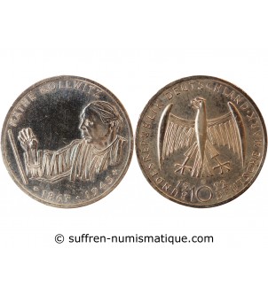ALLEMAGNE - 10 MARK ARGENT 1992 G - KÄTHE KOLLWITZ