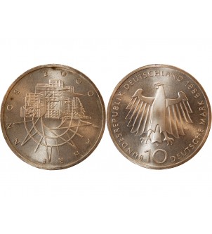 ALLEMAGNE - 10 MARK ARGENT 1989 D - 2000 ANS DE BONN 2