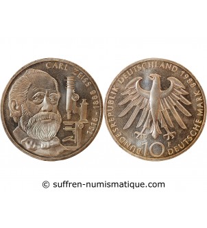 ALLEMAGNE - 10 MARK ARGENT 1988 F - CARL ZEISS