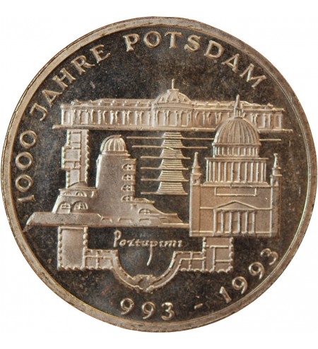 ALLEMAGNE - 10 MARK ARGENT 1993 F - 1000 ANS DE POTSDAM