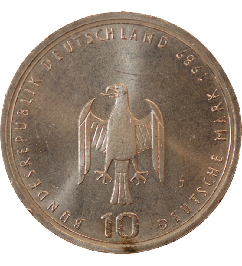 ALLEMAGNE - 10 MARK ARGENT 1989 J - 800 ANS DE HAMBOURG