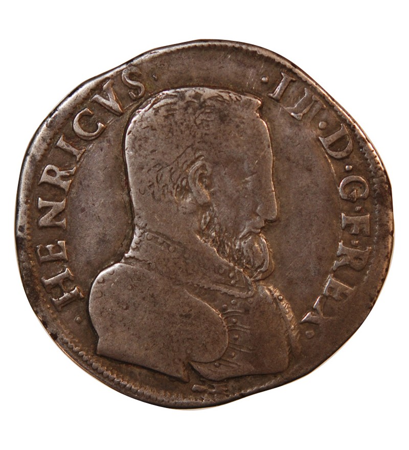 HENRI II - TESTON ARGENT 1559 H LA ROCHELLE - 1e TYPE