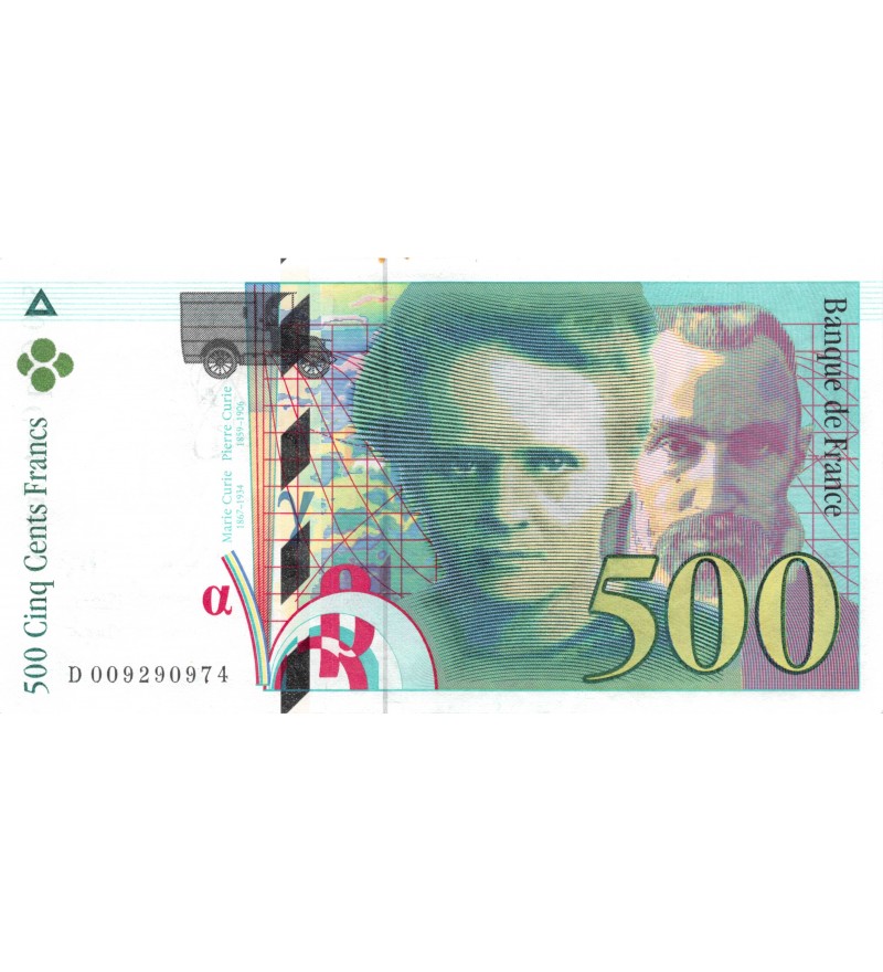 FRANCE, PIERRE ET MARIE CURIE - 500 FRANCS 1994 - SÉRIES VARIÉES - TTB+