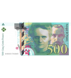 FRANCE, PIERRE ET MARIE CURIE - 500 FRANCS 1995 - SÉRIES VARIÉES - TTB+