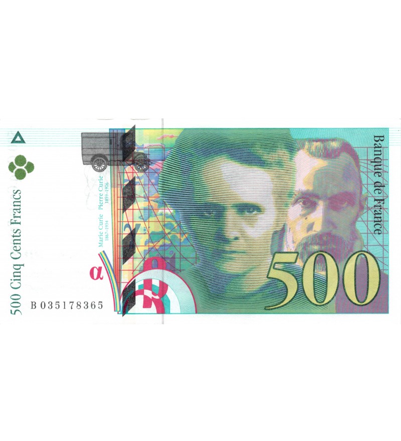 FRANCE, PIERRE ET MARIE CURIE - 500 FRANCS 1995 - SÉRIES VARIÉES - TTB+