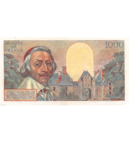 FRANCE, RICHELIEU - 1000 FRANCS 02.12.1954 - SÉRIE W.104 - TTB
