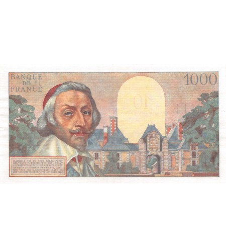 FRANCE, RICHELIEU - 10 NF / 1000 FRANCS SURCHARGE 07.03.1957 - SÉRIE D.332 - TTB+