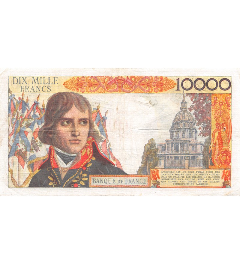 FRANCE, BONAPARTE - 100 NF / 10000 FRANCS SURCHARGE 30.10.1958 - SÉRIE Y.150 - TB+