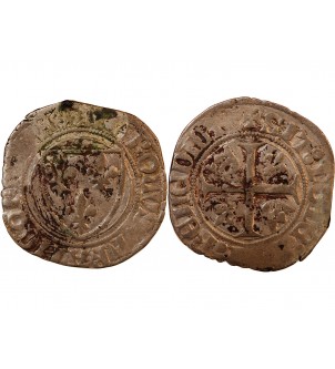 CHARLES VI - BLANC GUENAR 1380 / 1422 DIJON 2