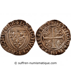 CHARLES VI - BLANC GUENAR 1380 / 1422 ROMANS