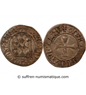 DUCHE DE BRETAGNE, FRANCOIS Ier - BLANC A LA TARGE 458 / 1488 RENNES