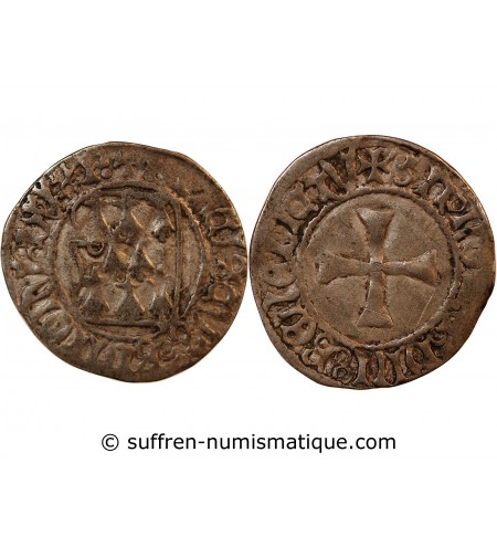 DUCHE DE BRETAGNE, FRANCOIS Ier - BLANC A LA TARGE 458 / 1488 RENNES